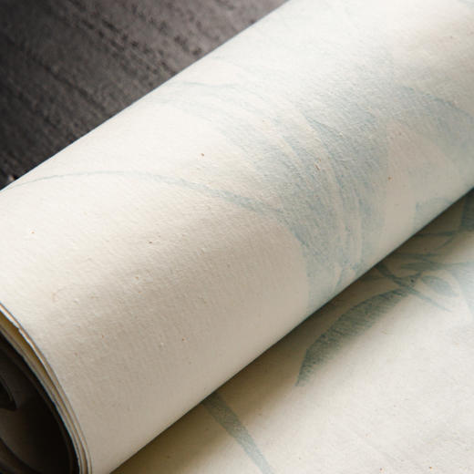 70年代上海朵云轩木版水印四尺长对开大画笺原装一卷(兰花，色标:花青) 商品图10