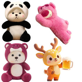 [礼品]毛绒玩具公仔熊猫草莓熊小鹿