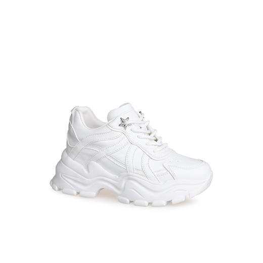 豪麟名鞋迪嘉女鞋时尚老爹鞋牛皮革DJJGA52WX009白色 商品图0