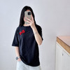 竹节棉高级灰植绒印花kitty控短袖T恤 商品缩略图1