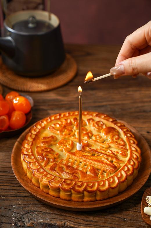 【充值兑换】八龙珠莲蓉蛋黄·大月饼（轻奢·纸盒） 商品图5