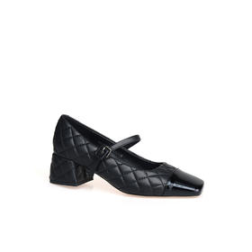 豪麟名鞋迪嘉女鞋玛丽珍鞋羊皮革DJHJA52WP030黑色