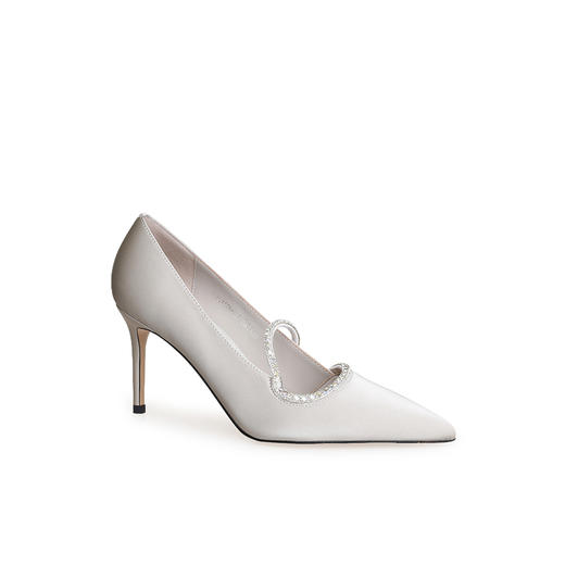 豪麟名鞋迪嘉女鞋皮鞋真丝牛皮革DJHJA52WP023灰色 商品图0