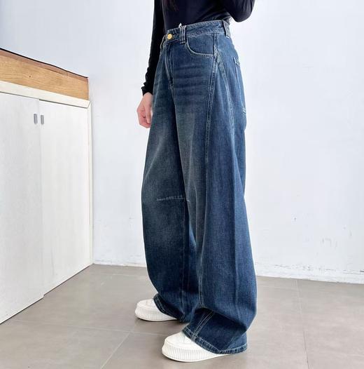 秋季新款休闲显高垂感宽松阔腿香蕉裤子 商品图2