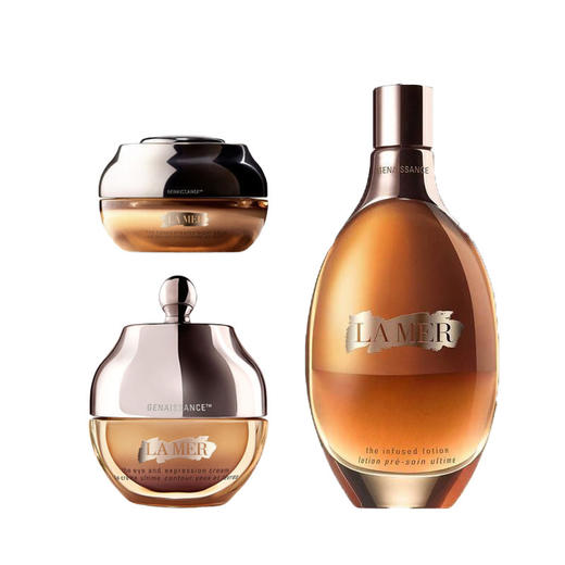 海蓝之谜鎏金三件套(鎏金水150ml+晚霜50ml+眼霜15ml)  商品图0