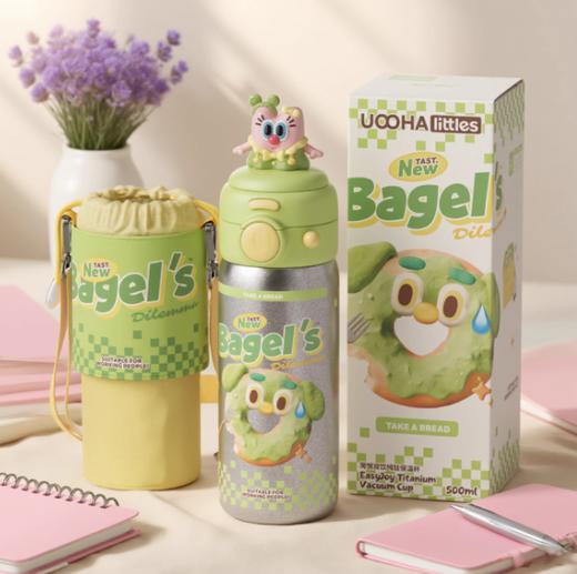 uooha悠哈简悦双饮纯钛保温杯电子贝果-绿色 500ml 商品图0