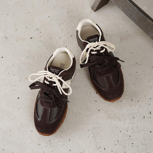 西村名物2025年秋季新款平底薄底复古不累脚复古运动德训鞋赛车鞋T25CM31411 商品图7