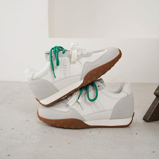 西村名物2025年秋季新款平底薄底复古不累脚复古运动德训鞋赛车鞋T25CM31411 商品图9