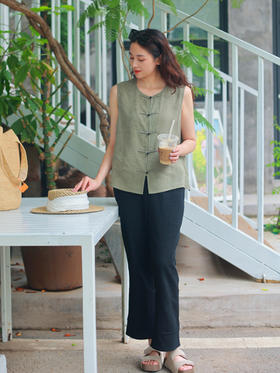 【抖音专属】松间月·微喇裤（25709330-玄黑）