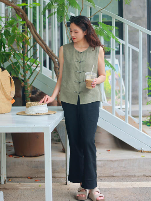 【抖音专属】新中式马甲（25704317-风入松） 商品图3