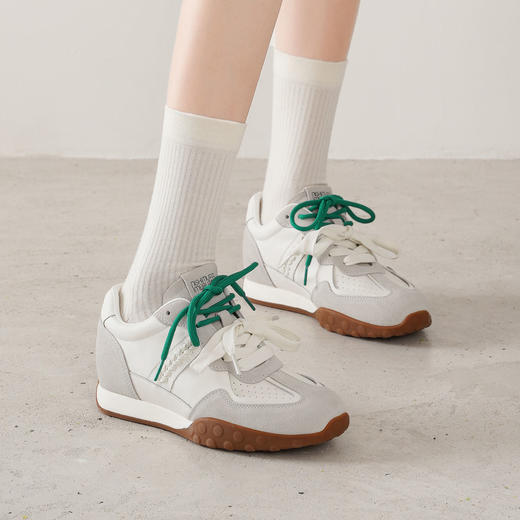 西村名物2025年秋季新款平底薄底复古不累脚复古运动德训鞋赛车鞋T25CM31411 商品图4