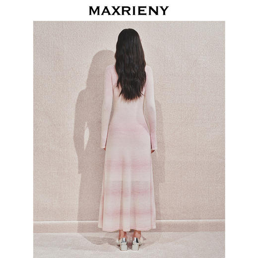 【贵雅日常-商场同款】MAXRIENY温柔浪漫感渐变连衣裙华丽感显瘦(货号:MC85DR559) 商品图3