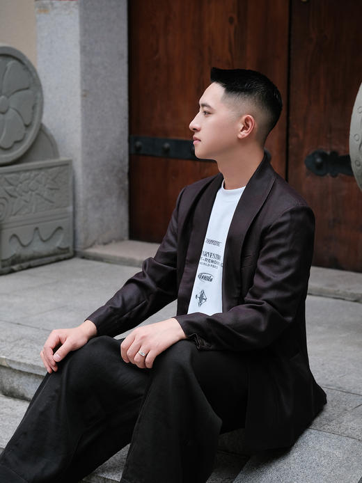 盛唐婧 | 轻奢真丝香云纱男款西装外套 商品图5