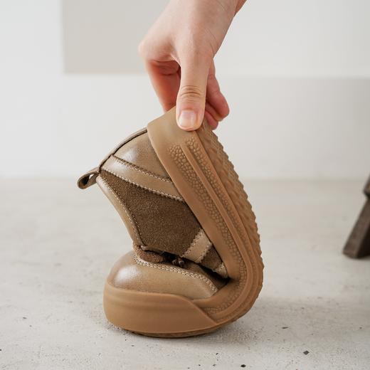 西村名物2025年秋季新款复古系带休闲鞋厚底增高百搭德训鞋T25CM31581 商品图11