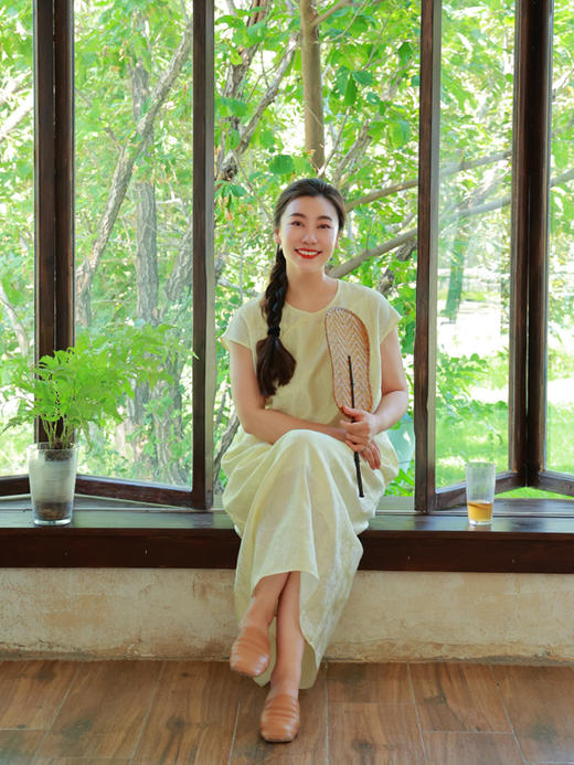 【抖音专属】新中式连衣裙（25707307-远山） 商品图3