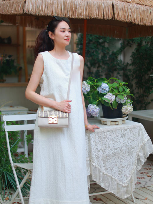 【抖音专属】无袖连衣裙（23718075-皦玉） 商品图0