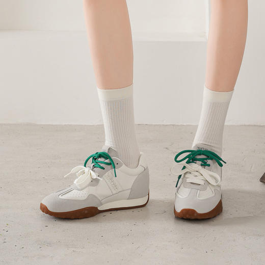 西村名物2025年秋季新款平底薄底复古不累脚复古运动德训鞋赛车鞋T25CM31411 商品图2