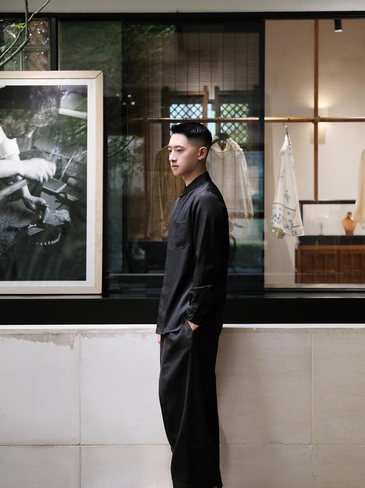 盛唐婧 | 中式百搭香云纱男款衬衫 商品图6