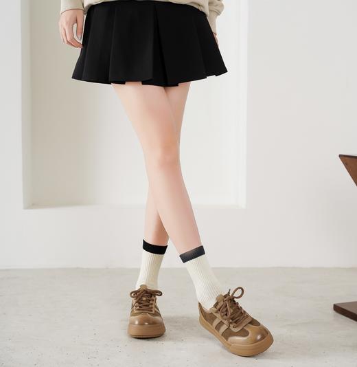 西村名物2025年秋季新款复古系带休闲鞋厚底增高百搭德训鞋T25CM31581 商品图5