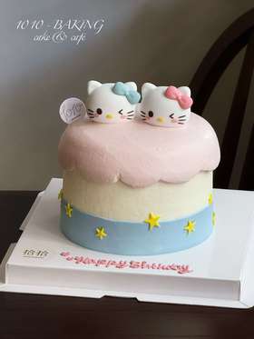 「甜心萌主·凯蒂猫·helloKitty」100%动物奶油（附图5寸加高·提前8小时预订）