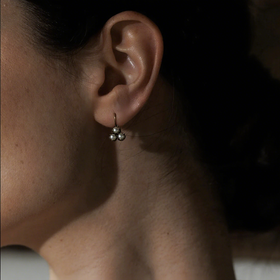 订购8周到｜TATABORELLO-LAME-三颗 玻璃珍珠 吊坠 耳环［意大利设计师］