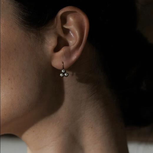 订购8周到｜TATABORELLO-LAME-三颗 玻璃珍珠 吊坠 耳环［意大利设计师］ 商品图0