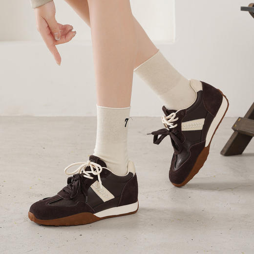 西村名物2025年秋季新款平底薄底复古不累脚复古运动德训鞋赛车鞋T25CM31411 商品图1