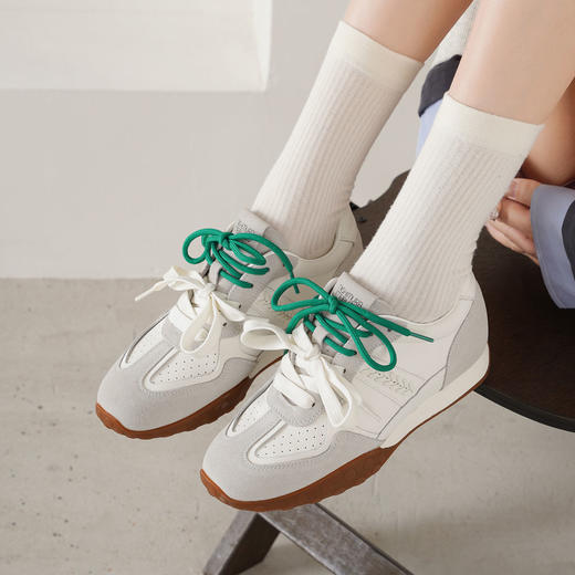 西村名物2025年秋季新款平底薄底复古不累脚复古运动德训鞋赛车鞋T25CM31411 商品图6