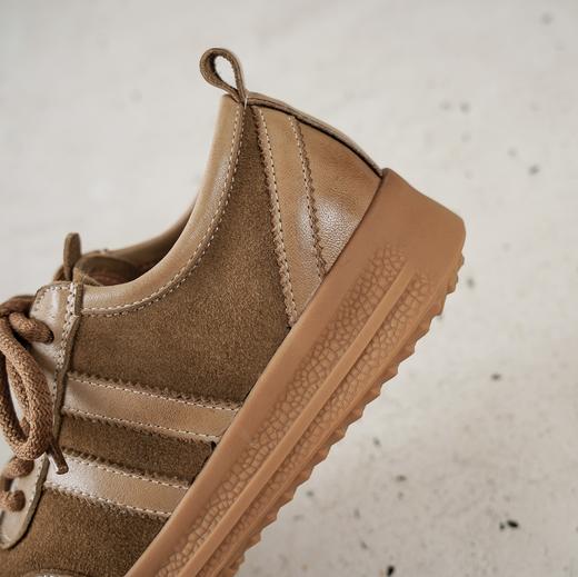 西村名物2025年秋季新款复古系带休闲鞋厚底增高百搭德训鞋T25CM31581 商品图9