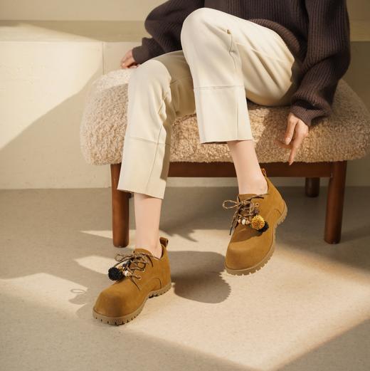 西村名物2025年秋季新款系带厚底增高百搭美拉德英伦风乐福鞋T25CM31701 商品图4