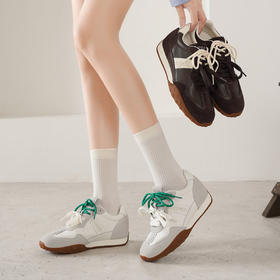 西村名物2025年秋季新款平底薄底复古不累脚复古运动德训鞋赛车鞋T25CM31411