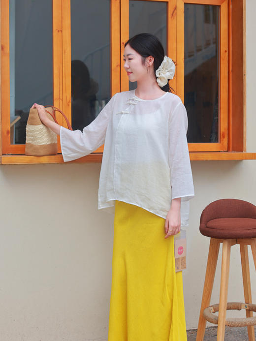 【线上专属】新中式上衣（25708268-玉腰奴） 商品图4