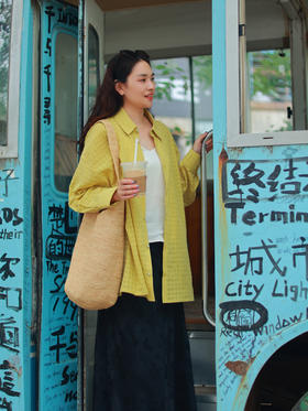 【抖音专属】新中式衬衣（25710399b-苍黄）