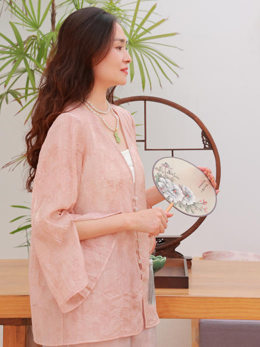 【抖音专属】新中式上衣（25710321-绮霞） 商品图2
