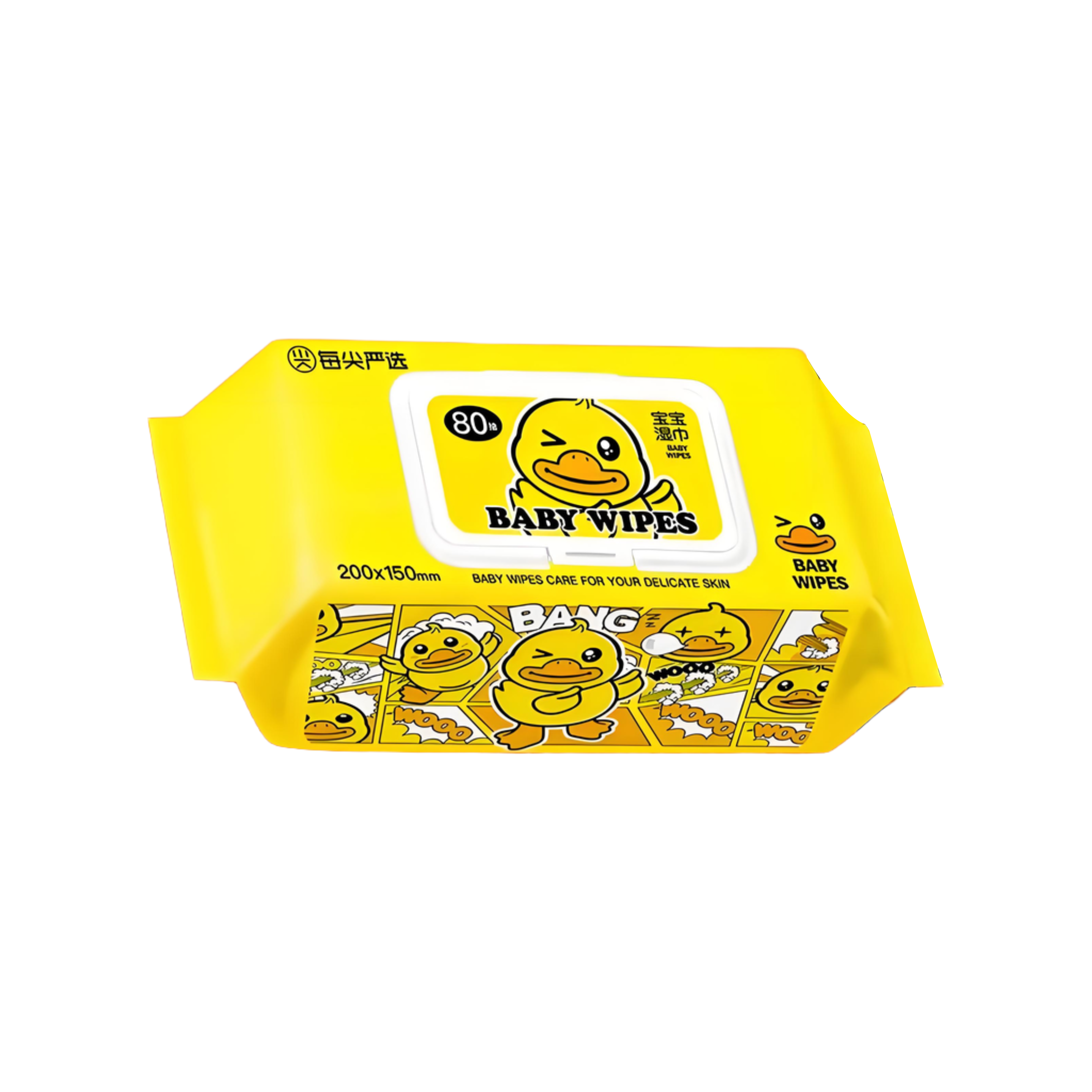 NV每尖严选宝宝婴儿手口湿巾(大黄鸭）80p