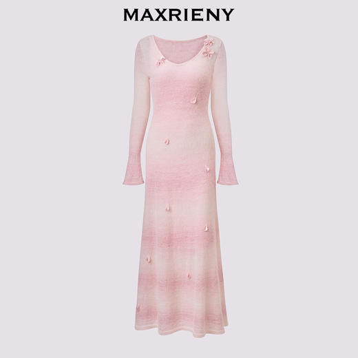 【贵雅日常-商场同款】MAXRIENY温柔浪漫感渐变连衣裙华丽感显瘦(货号:MC85DR559) 商品图4