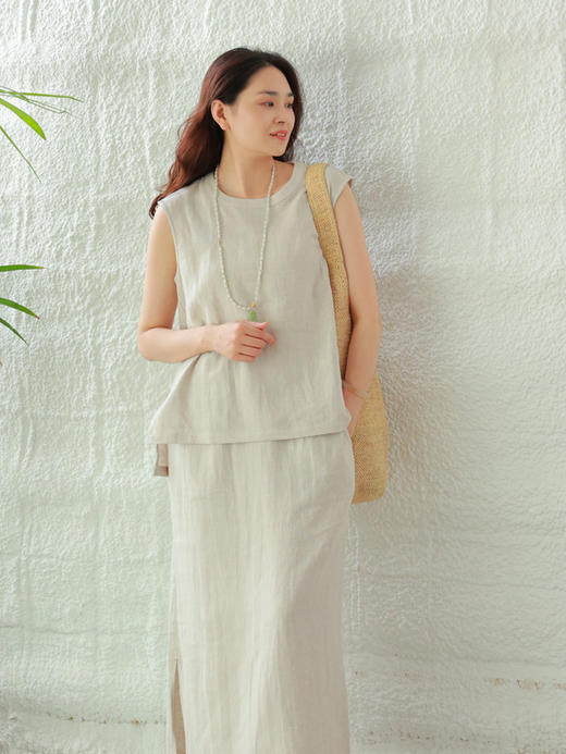 【线上专属】新中式马甲+半裙（25704324+25706325-天球） 商品图1