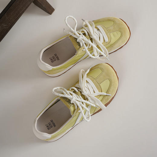 西村名物2025年春夏新款女士芒果头复古平底透气百搭复古运动复古德训鞋T25CM38961 商品图7