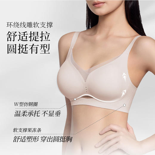 [线雕Pro]无痕内衣女大胸聚拢收副乳防下垂软支撑无钢圈文胸 商品图1