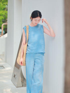 【2025门店同款】装饰马甲+直筒裤（24718784+25709207C-品月）