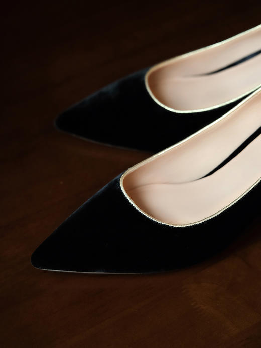 盛唐婧 | 墨阑-真丝丝绒高跟鞋(特殊商品不退不换)-[特价品] 商品图11