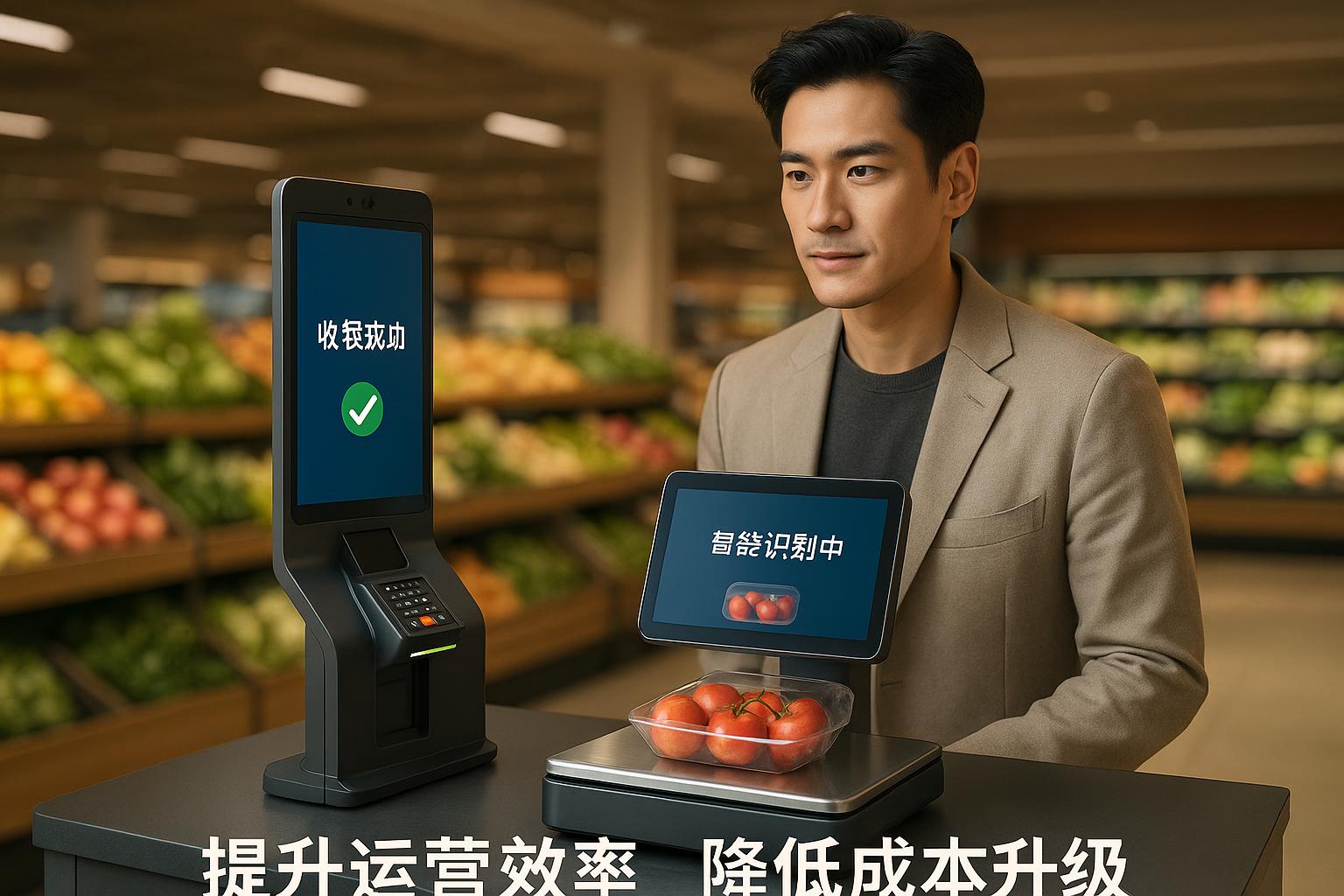 高端AI收銀稱重系統(tǒng)怎么選？超市節(jié)省人工與效率提升