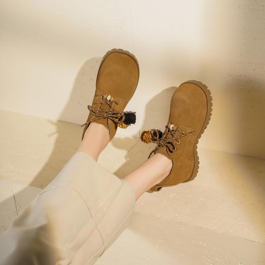 西村名物2025年秋季新款系带厚底增高百搭美拉德英伦风乐福鞋T25CM31701 商品图5