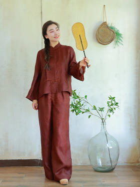 【2026东衣作】新中式衬衣+阔腿裤（25710283+24709615C-云放）