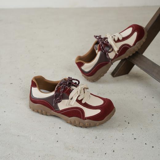 西村名物2025年秋季新款运动休闲复古透气双鞋带平底德训靴赛车鞋T25CM31771 商品图10