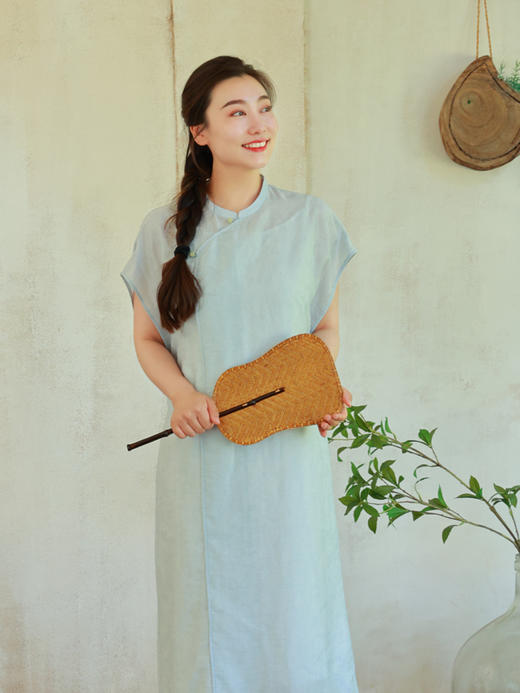 【抖音专属】新中式连衣裙（25707437-兰因） 商品图3