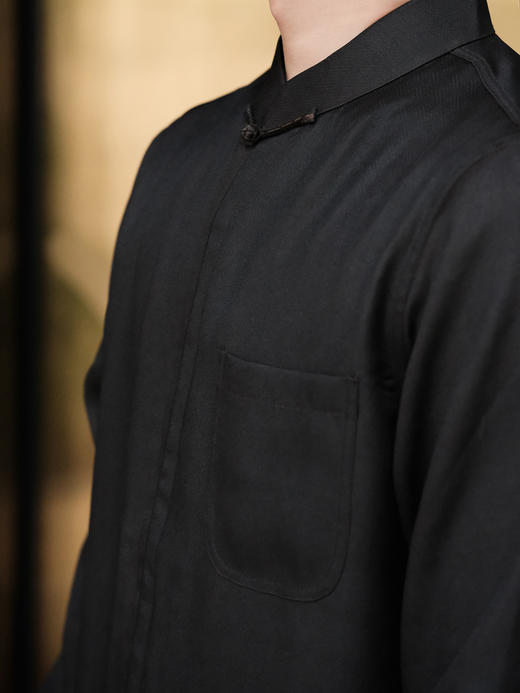 盛唐婧 | 中式百搭香云纱男款衬衫 商品图1