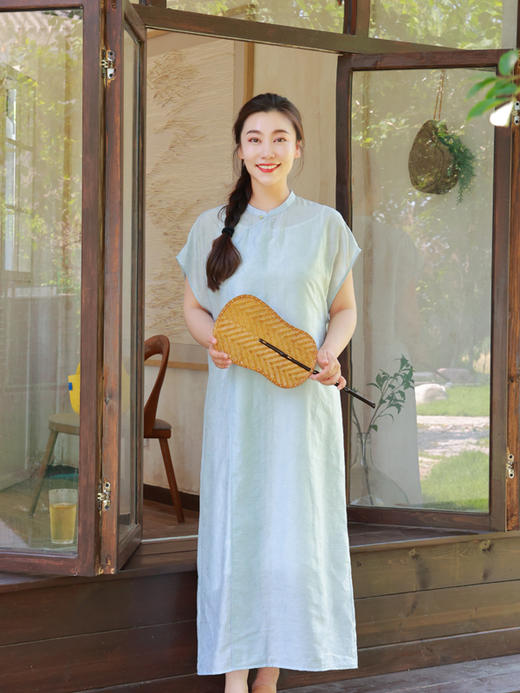 【抖音专属】新中式连衣裙（25707437-兰因） 商品图1