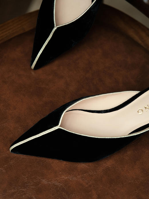 下架|盛唐婧 | 墨阑-真丝丝绒穆勒鞋(特殊商品不退不换)-[特价品] 商品图6