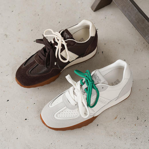 西村名物2025年秋季新款平底薄底复古不累脚复古运动德训鞋赛车鞋T25CM31411 商品图8